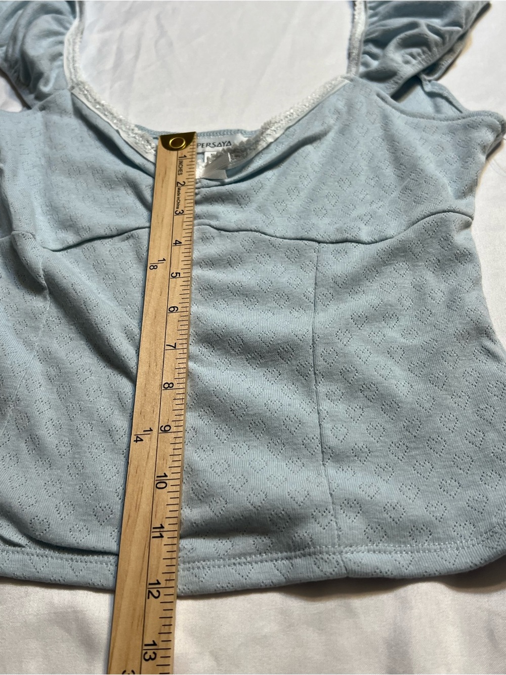 PERSAYA Light Blue Ruffle Strap Tank Top - Picture 6 of 8